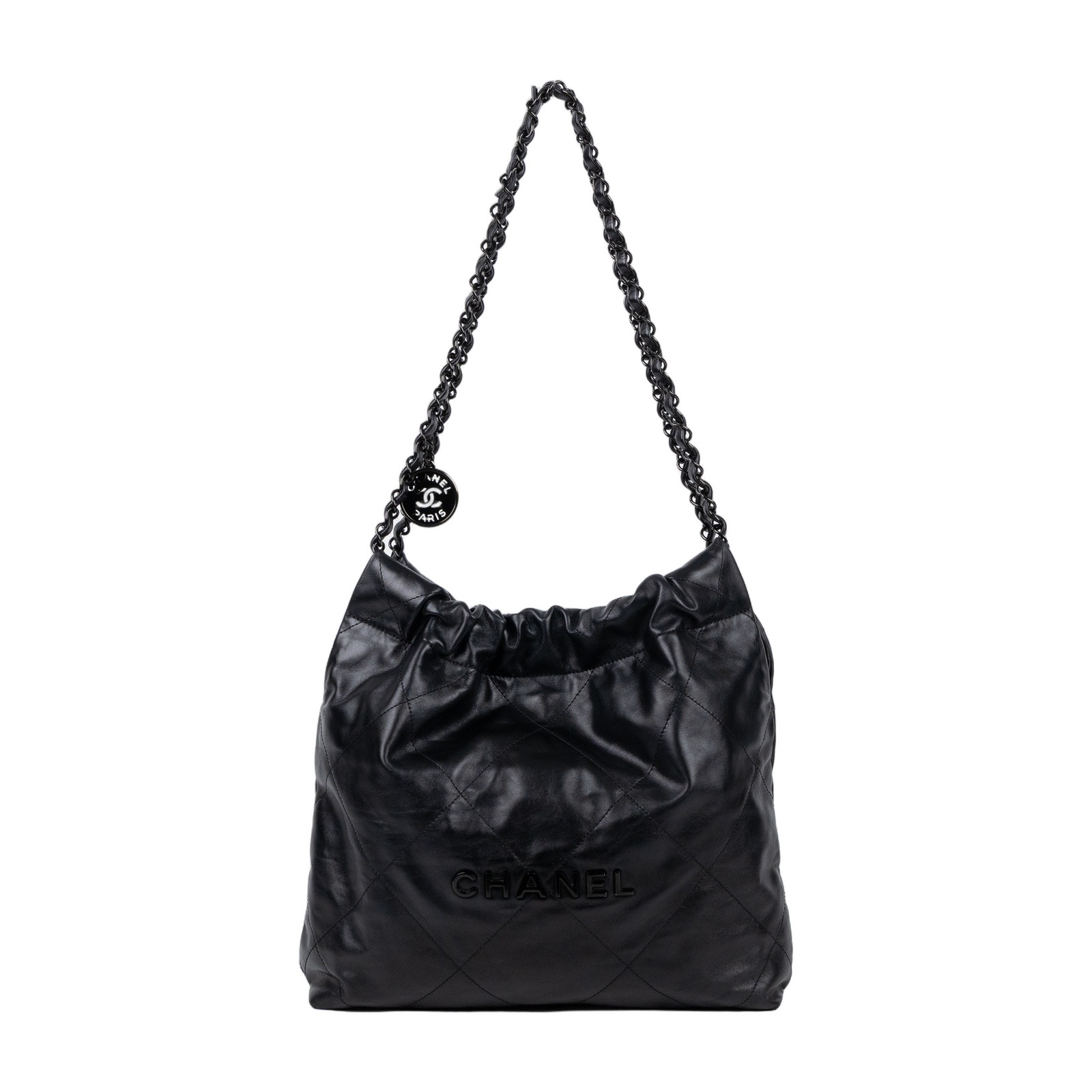 香奈兒 CHANEL 22 小型 流浪包 肩背包 AS3260 晶片款 SO BLACK 22包 小號 內袋