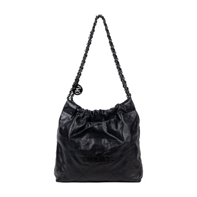 香奈兒 CHANEL 22 小型 流浪包 肩背包 AS3260 晶片款 SO BLACK 22包 小號 內袋