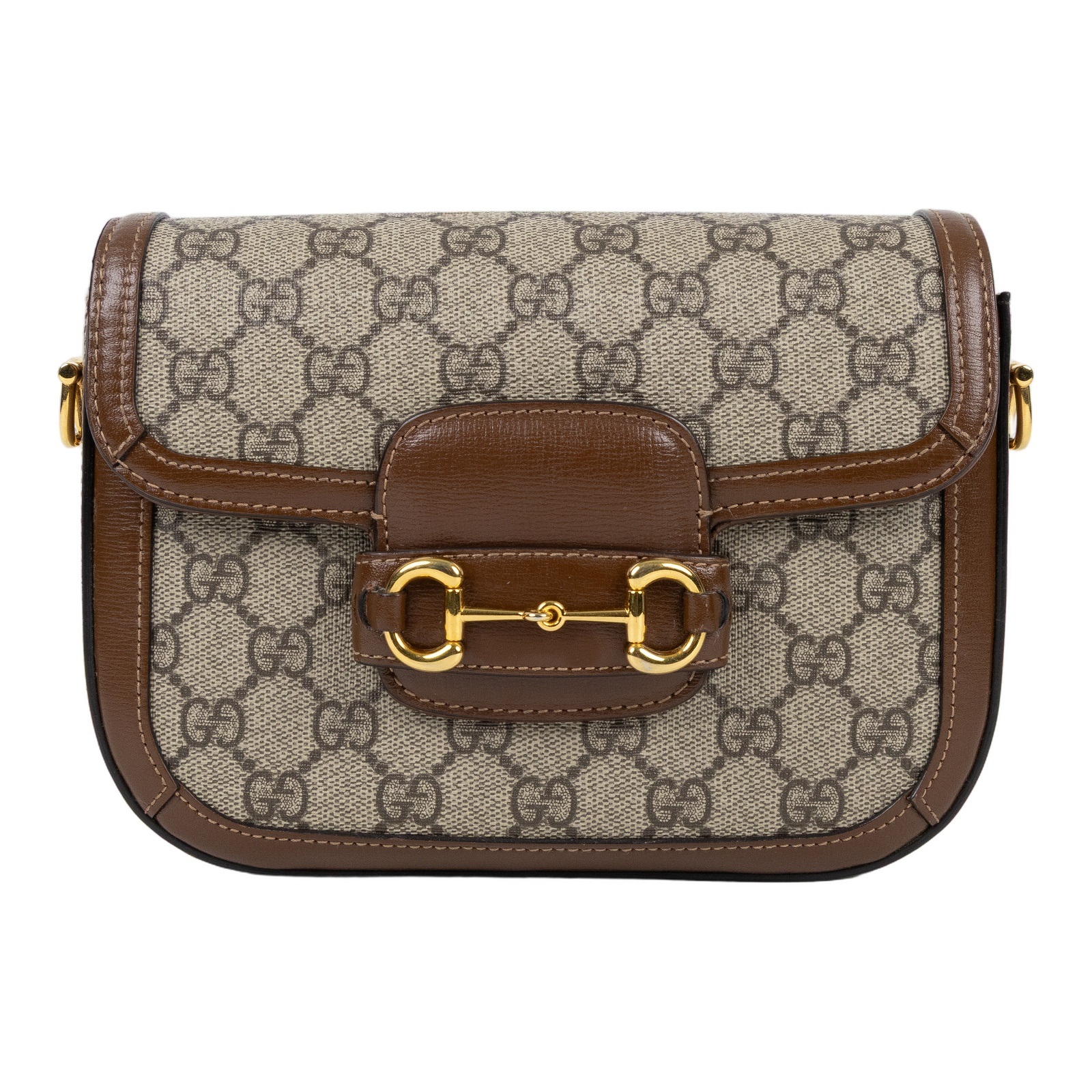 古馳 GUCCI Horsebit 1955 迷你 馬鞍包 658574 HUHHG 棕1955 MINI 原廠盒子/防塵袋/背帶2