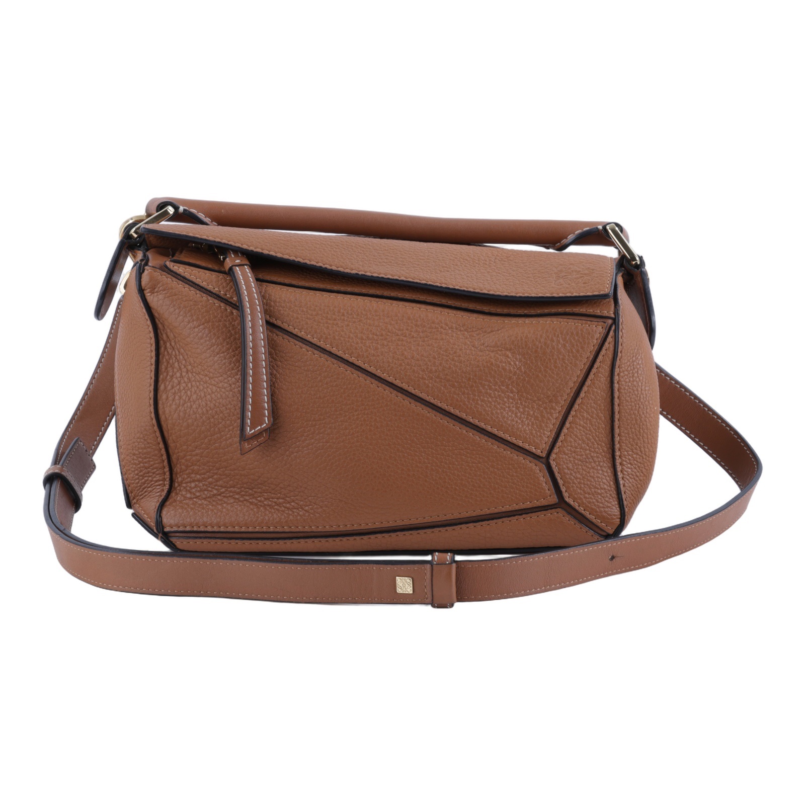 羅意威 LOEWE Small Puzzle bag 斜背包 A510S21X67 焦糖PUZZLE SMALL 背帶