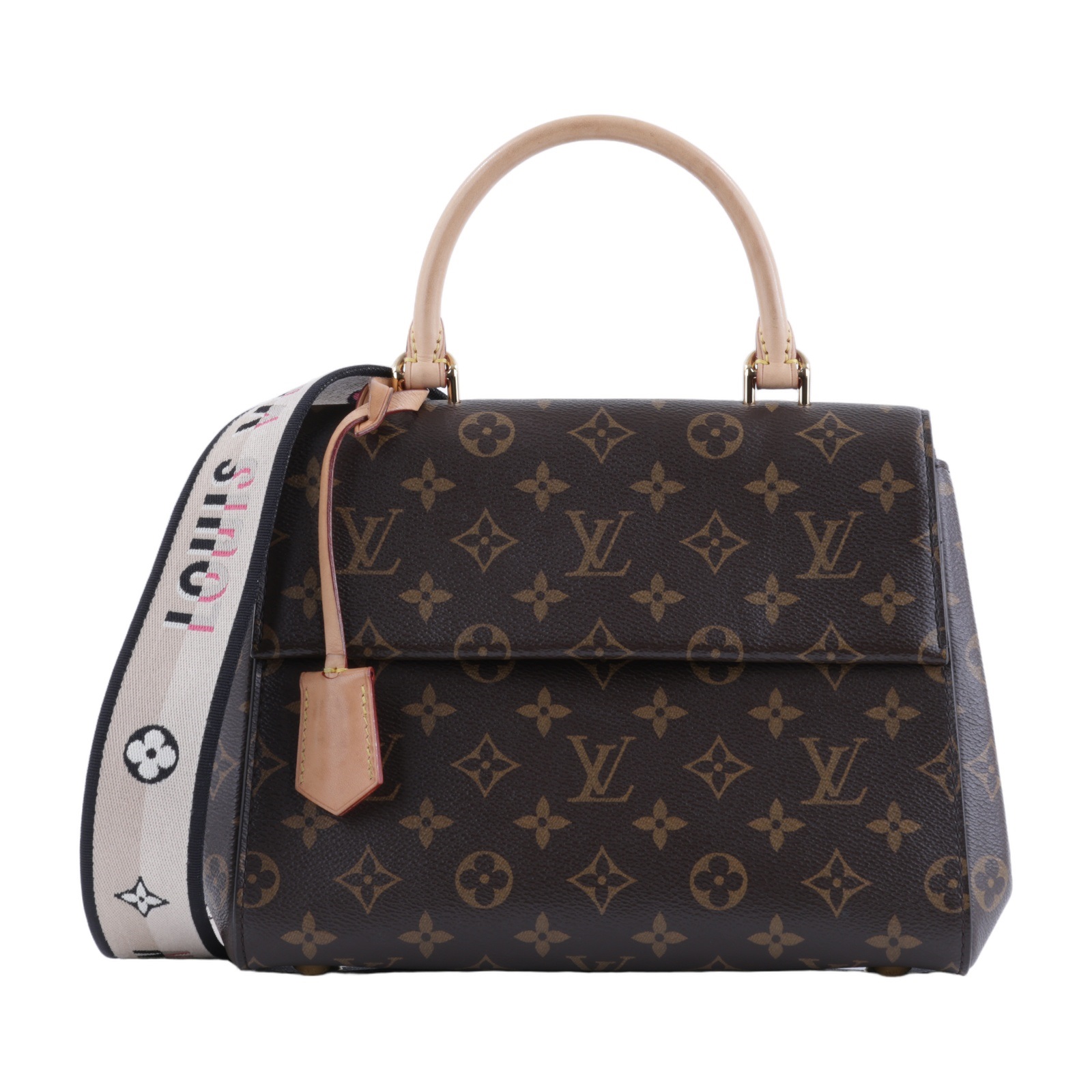 路易威登 LOUIS VUITTON Cluny BB 手提包 經典帆布 M46372 晶片款 原花CLUNY BB 背帶/吊牌