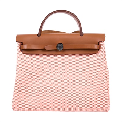 愛馬仕 Hermes Herbag Zip 31 銀色五金 淺米色 花田橘色 淺黃褐色 H079092CKAP /K MN 003 KD  原廠盒子/防塵袋/鎖組/內袋