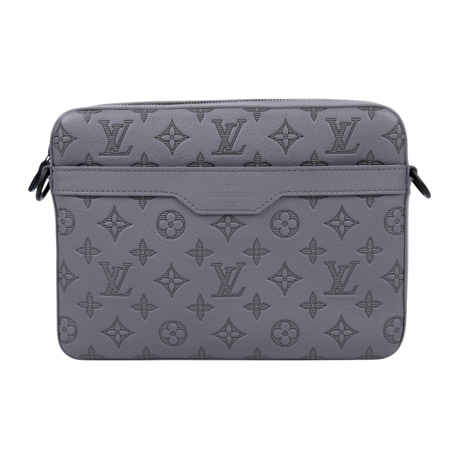 路易威登 LOUIS VUITTON Trio 郵差包 肩背包 斜背包 M46603 晶片款 灰原花壓紋 Trio 郵差包 原廠盒子/防塵袋/內袋2/背帶