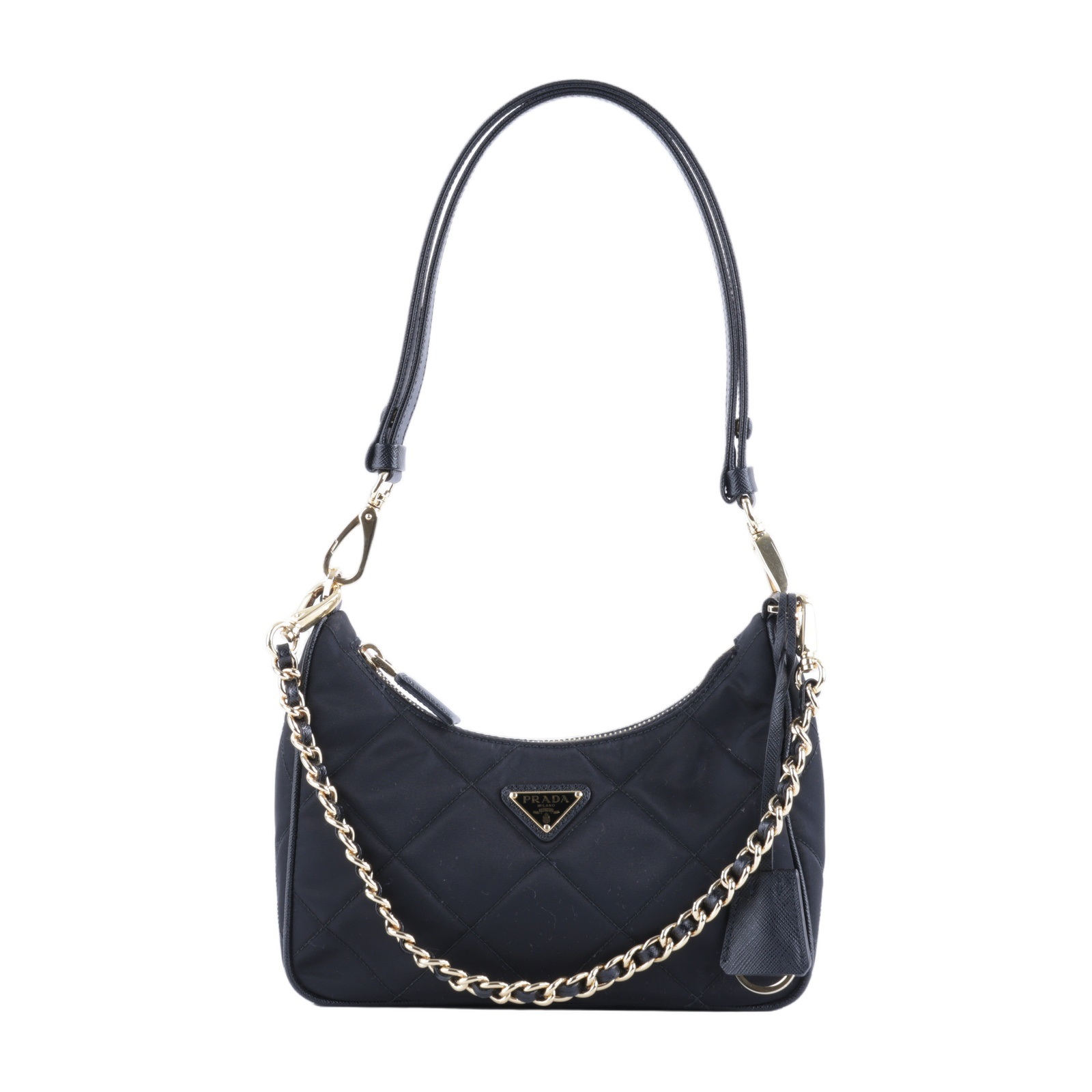 普拉達 PRADA Re-Edition 1995 Chaîne Re-Nylon 迷你袋 1BC204_2AOS  防塵袋/背帶2/吊飾/購買證明/發票