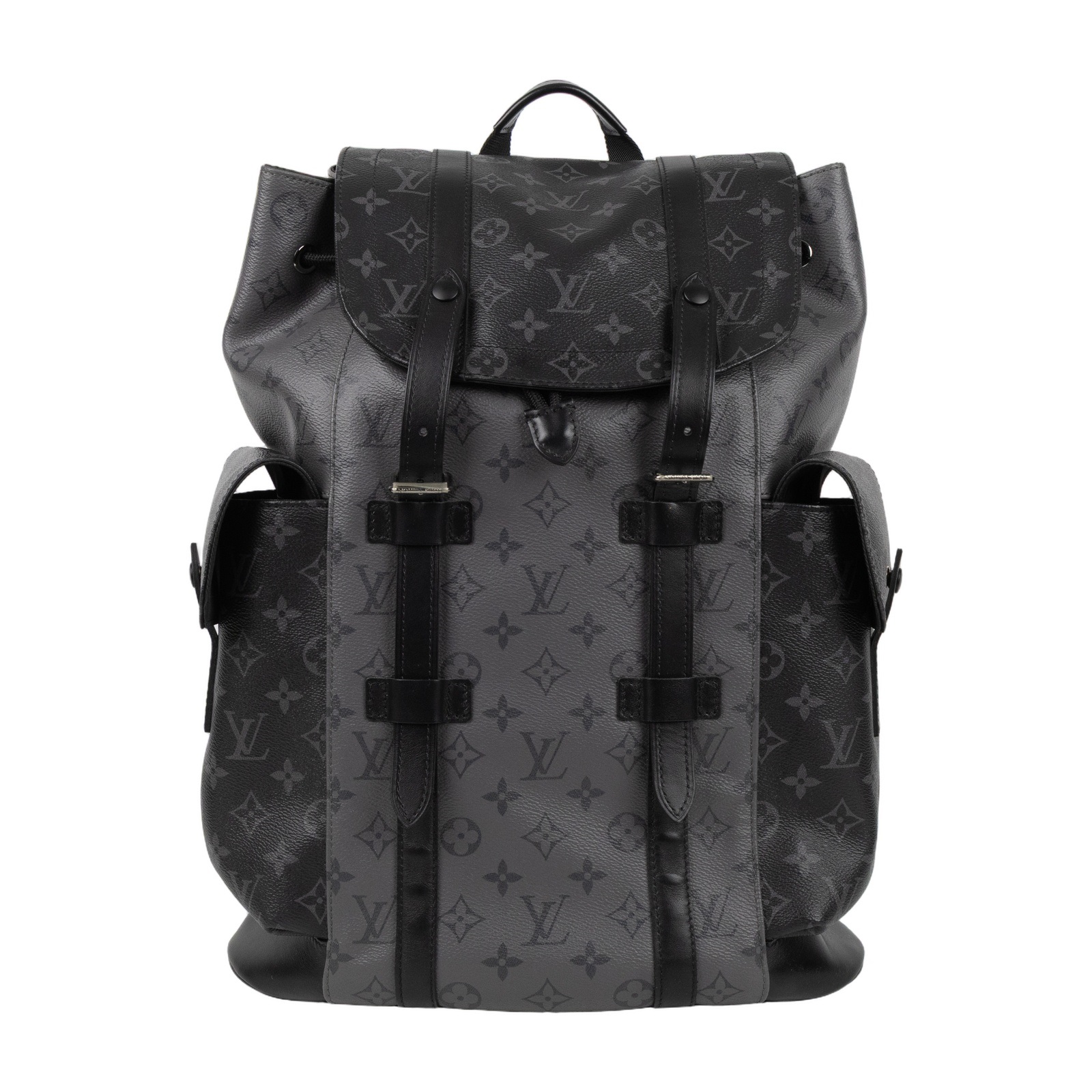 路易威登 LOUIS VUITTON Christopher MM 後背包 M45419 晶片款 黑原花CHRISTOPHER MM後背包 原廠盒子/防塵袋