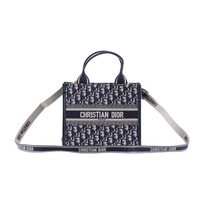 迪奧 CHRISTIAN DIOR Book Tote 小型 托特包 藍色 M1325CZBB  原廠盒子/防塵袋/背帶/保證卡/購買證明影本