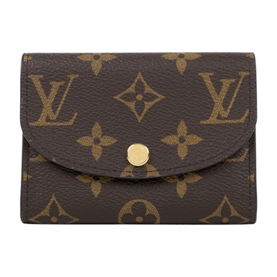 路易威登 LOUIS VUITTON Rosalie 零錢包 經典帆布 紫紅色 M41939 晶片款 原花ROSALIE零錢包 原廠盒子/防塵袋