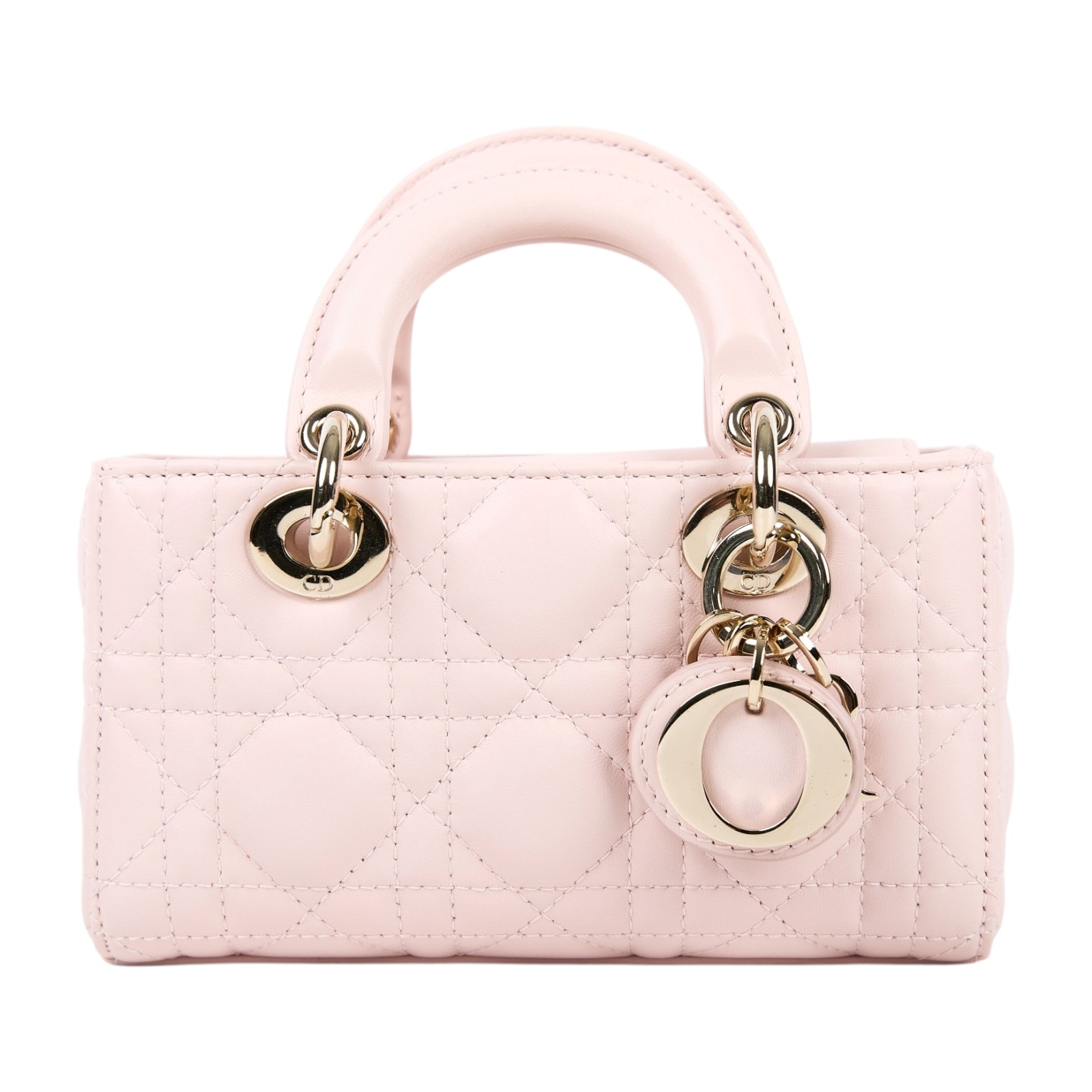 迪奧 CHRISTIAN DIOR Lady D-Joy 微型手袋 S0910ONGE 粉色D JOY 微型款 原廠盒子/防塵袋/背帶2/保證卡