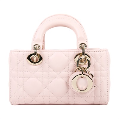 迪奧 CHRISTIAN DIOR Lady D-Joy 微型手袋 S0910ONGE 粉色D JOY 微型款 原廠盒子/防塵袋/背帶2/保證卡