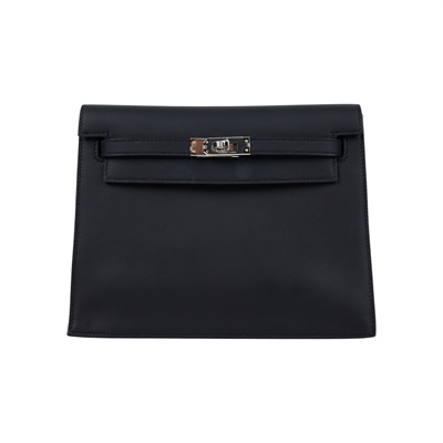 愛馬仕 Hermes Kelly Danse 側背 斜背 肩背包 銀色五金 黑色 H079233CK89 /K SN 019 FZ  原廠盒子/防塵袋3/背帶/購買證明