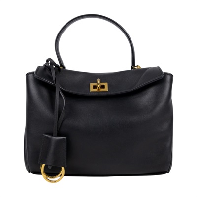 巴黎世家 BALENCIAGA Rodeo Mini 手提包 金色五金 7954562AA4V 黑金RODEO MINI 防塵袋/背帶/鑰匙圈吊飾