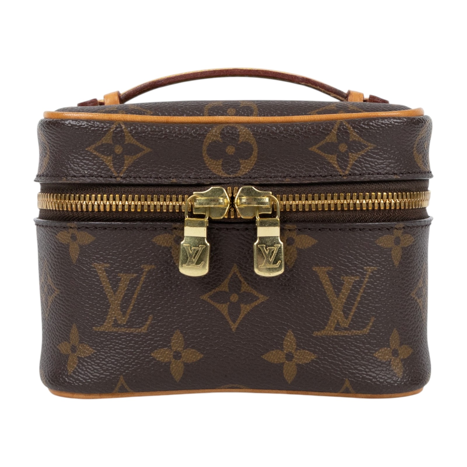 路易威登 LOUIS VUITTON Nice Nano 經典帆布 梳洗袋 化妝箱 M44936 晶片款 原花NICE NANO 無附屬品