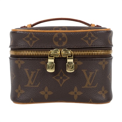路易威登 LOUIS VUITTON Nice Nano 經典帆布 梳洗袋 化妝箱 M44936 晶片款 原花NICE NANO 無附屬品