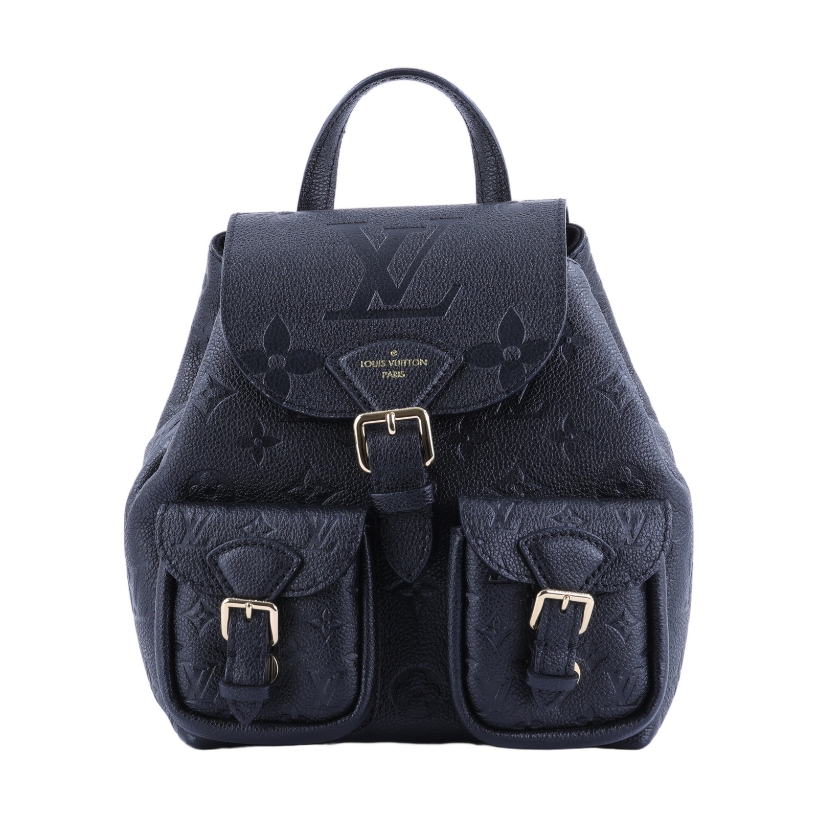 路易威登 LOUIS VUITTON Backup 後背包 黑色 M47072 晶片款 黑原花壓紋後背包 原廠盒子/防塵袋