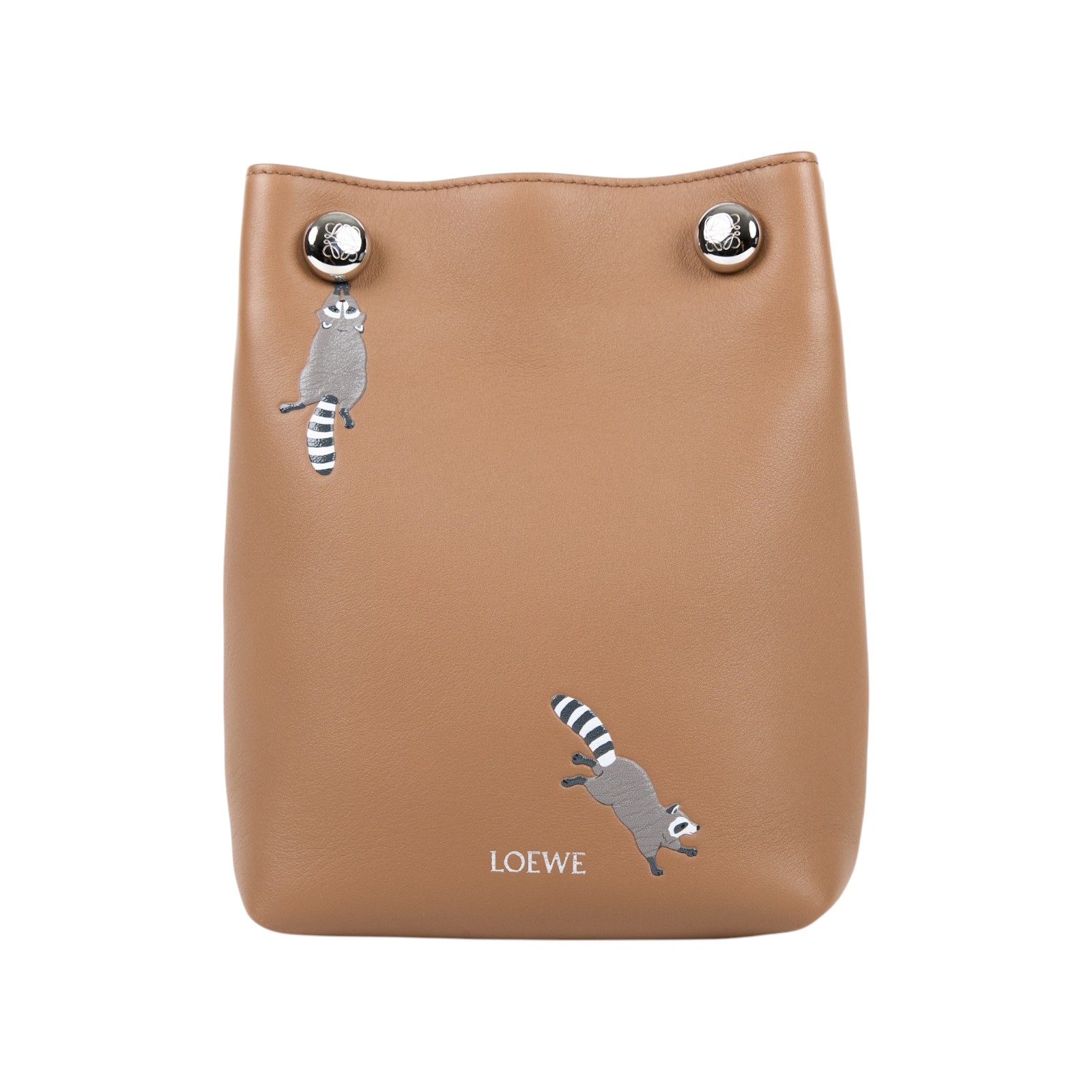 羅意威 LOEWE Suna Fujita 聯名 Raccoon Pebble Pouch  肩背包 斜背包 C643SPPX02  防塵袋