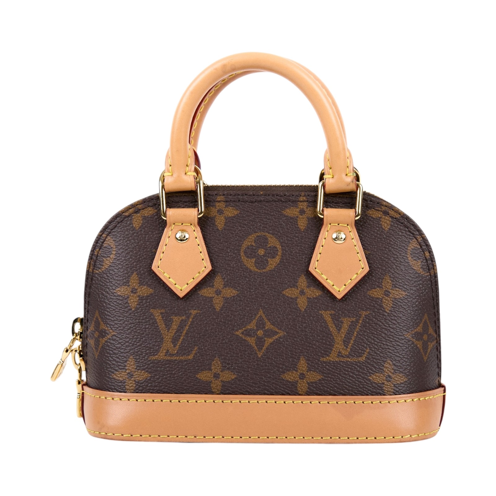 路易威登 LOUIS VUITTON Nano Alma 貝殼包 經典帆布 M82717 晶片款 原花ALMA NANO 防塵袋/背帶/購買證明