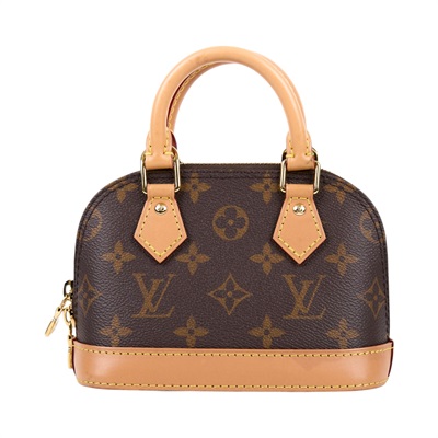 路易威登 LOUIS VUITTON Nano Alma 貝殼包 經典帆布 M82717 晶片款 原花ALMA NANO 防塵袋/背帶/購買證明