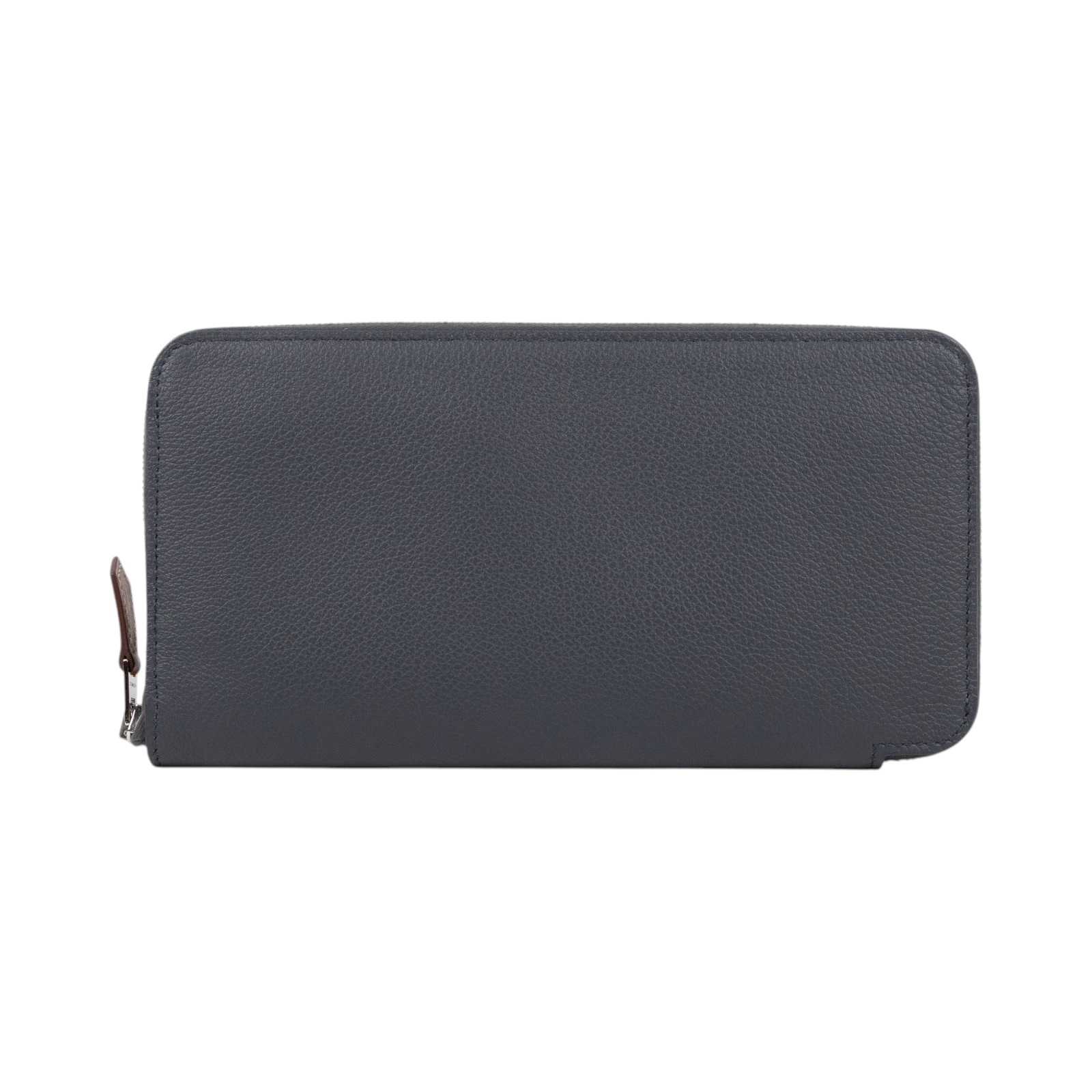 愛馬仕 Hermes SilkIn 拉鍊 長夾 錢包 SILKL K SI 001 DB K刻 灰絲巾長夾 無附屬品