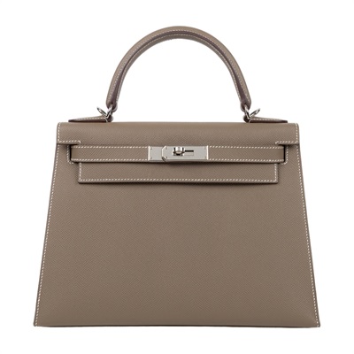 愛馬仕 Hermes Kelly Bag 凱莉包 28 銀色五金 大象灰 H042319CK18 /B IS 048 UY  原廠盒子/防塵袋/背帶/鎖組/購買證明
