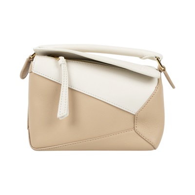羅意威 LOEWE Mini Puzzle bag 手拿 肩背 斜背包 A510P88X30 白拚咖Puzzle Edge MINI 防塵袋/背帶