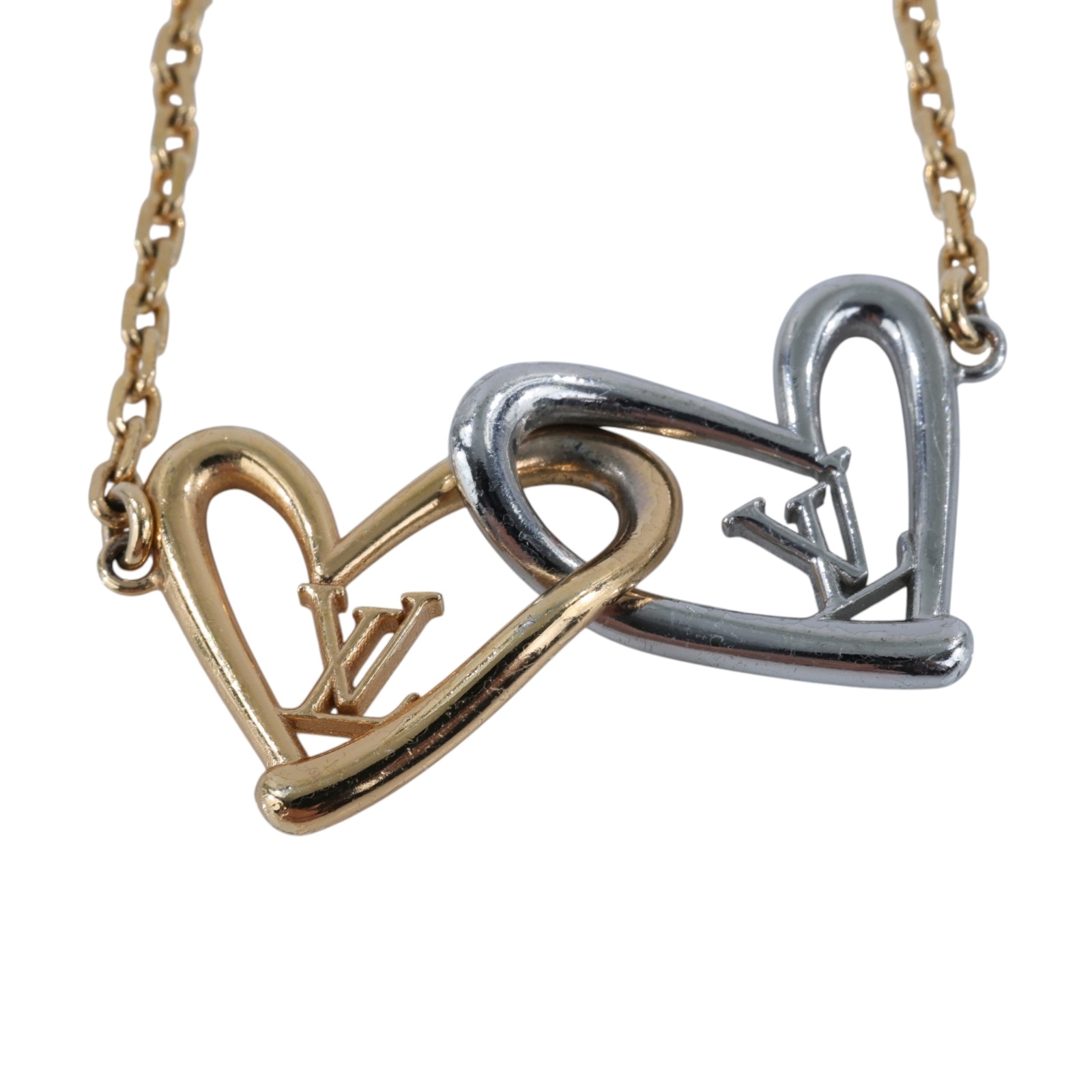 路易威登 LOUIS VUITTON Fall in Love 心形 手鍊 M00466 金銀色FALL IN LOVE手鍊 原廠盒子/防塵袋