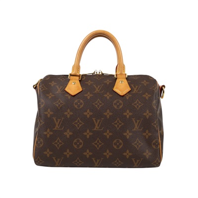 路易威登 LOUIS VUITTON Speedy Bandoulière  25 經典帆布 手提 斜背 波士頓包 M41113 晶片款  原廠盒子/防塵袋/背帶/鎖組