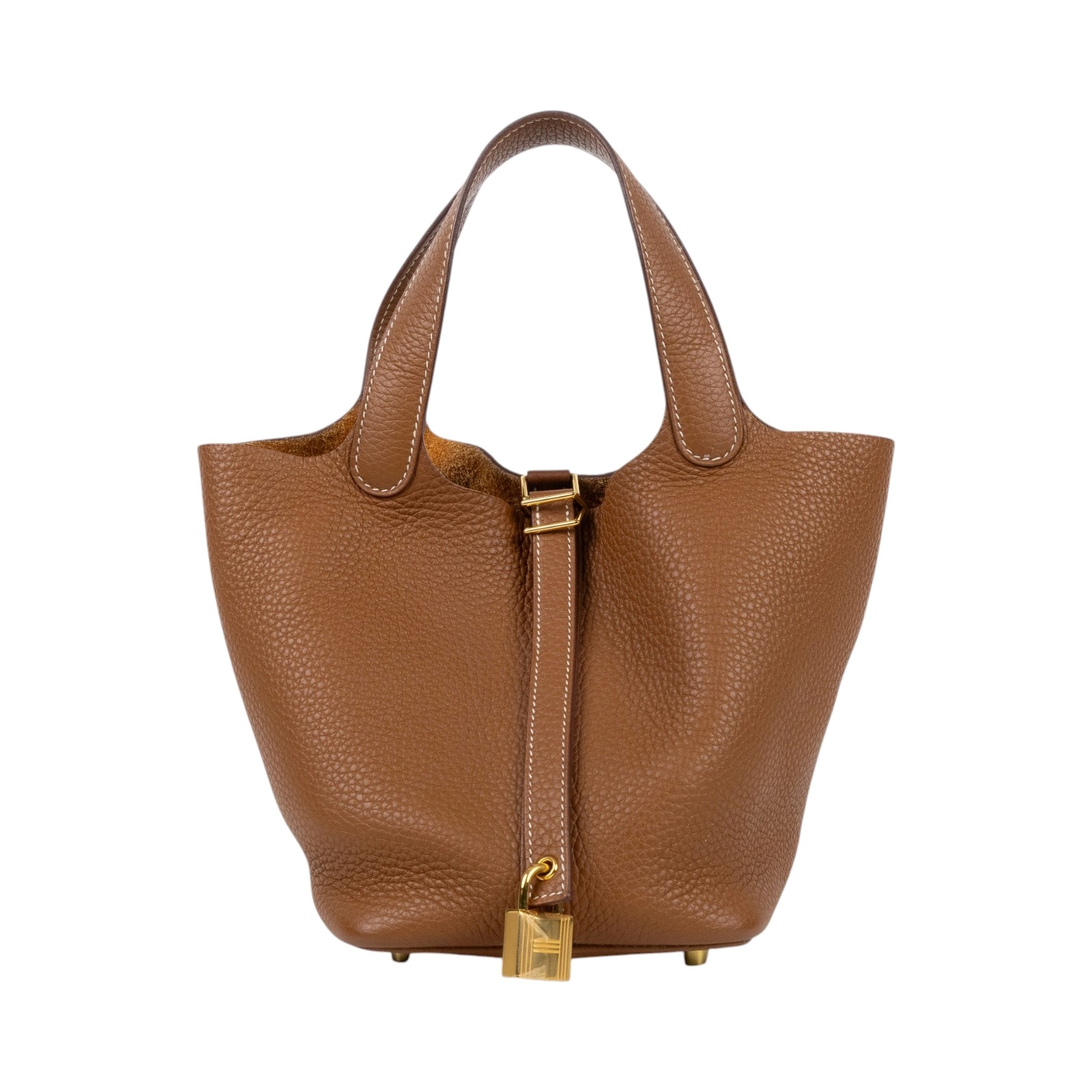 愛馬仕 Hermes Picotin Lock 18 菜籃子包 金色五金 金棕 H056289CC37 /U MI 007  鎖組/防塵袋