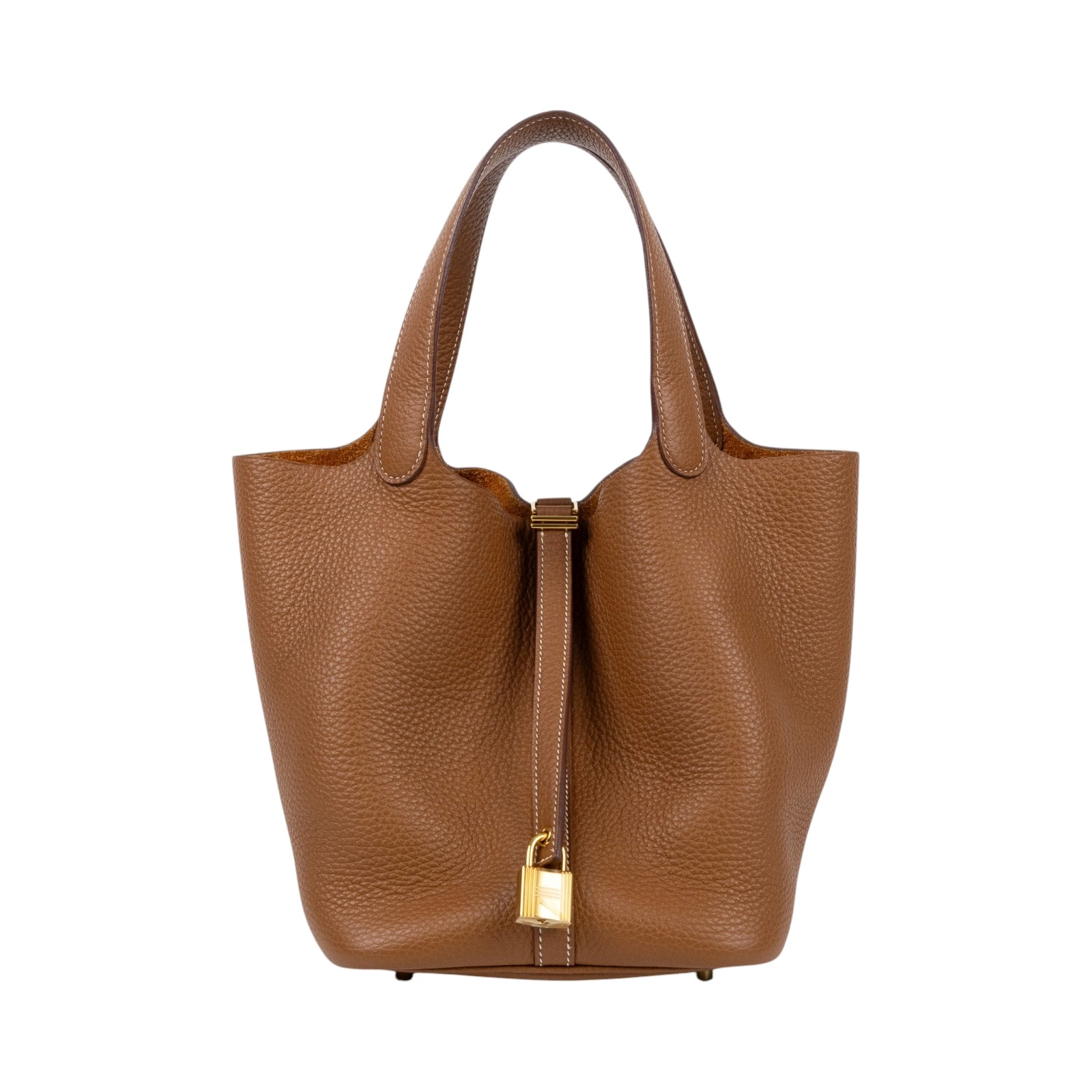 愛馬仕 Hermes Picotin Lock 22 菜籃子包 PT22 B AM 012 UH B刻 金棕picotin22 原廠盒子/防塵袋/鎖組