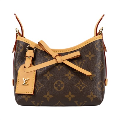 路易威登 LOUIS VUITTON Nano CarryAll Monogram 帆布手袋 金色金屬配件 M2A711 晶片款  背帶