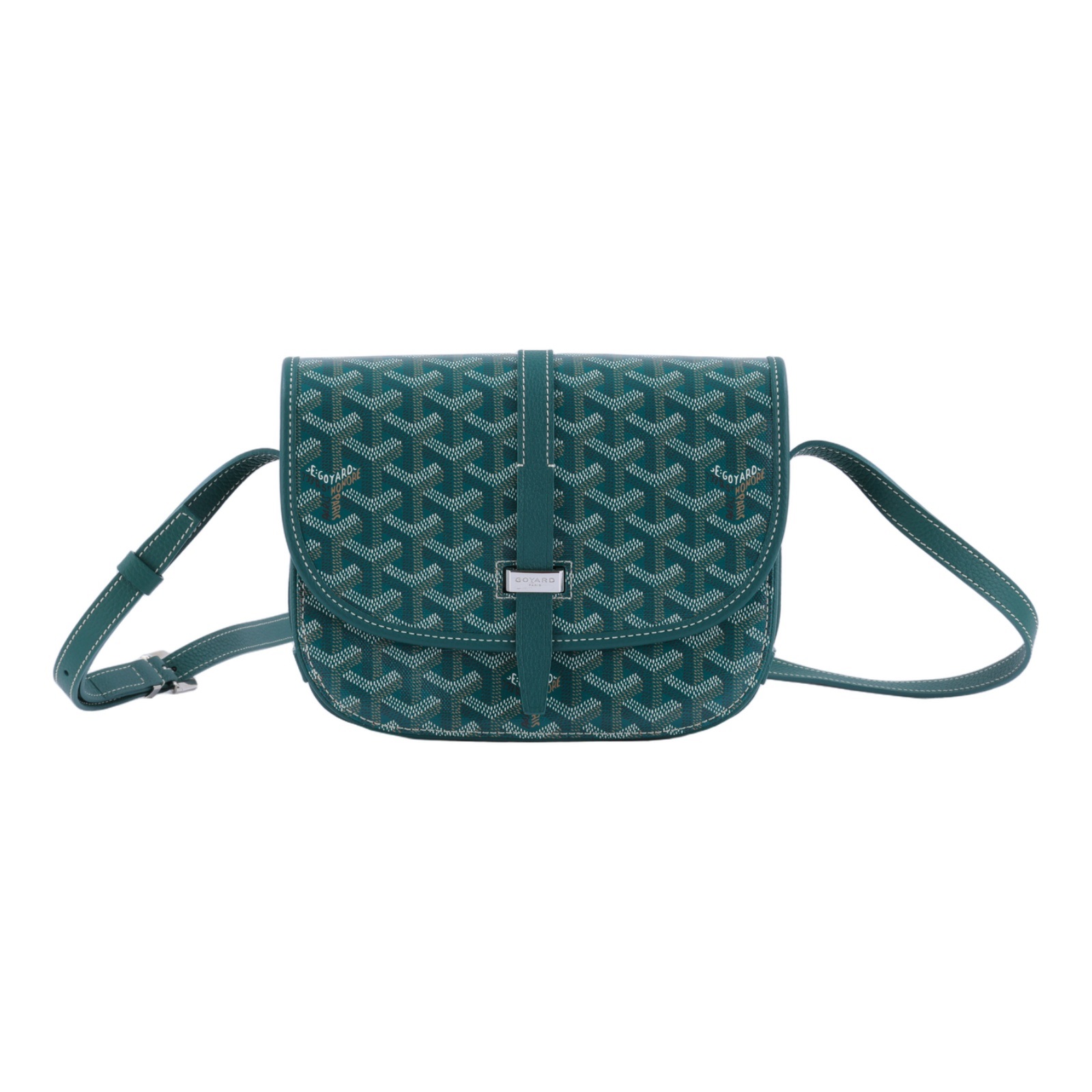 高雅德 GOYARD Belvédère PM 小型 馬鞍包 肩背包 斜背包 BELVE3PMLTY 綠Belvedere PM 防塵袋