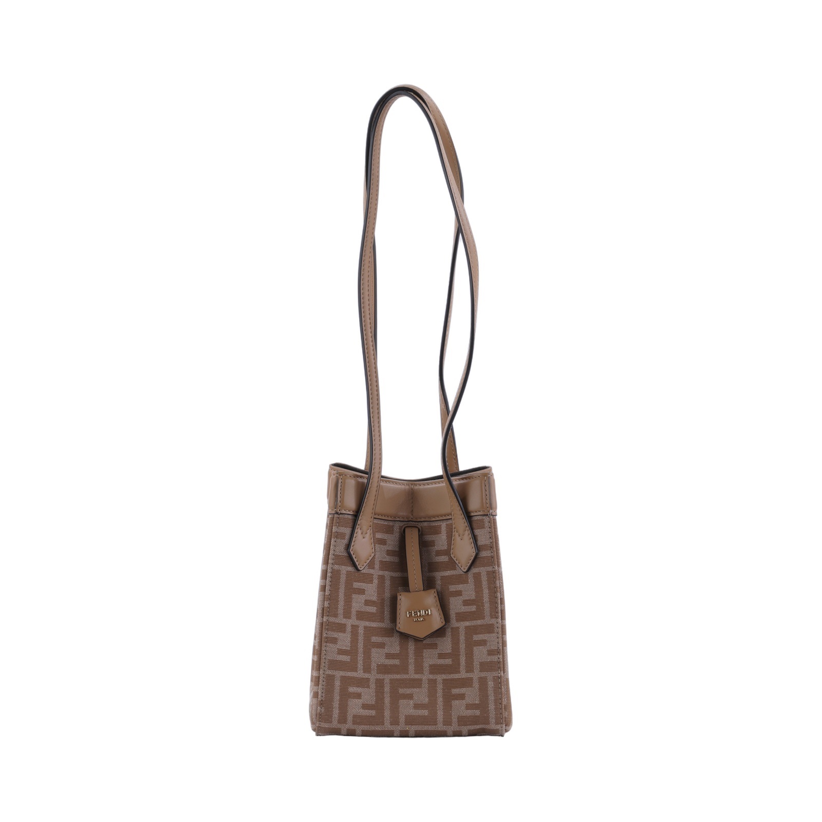 芬迪 FENDI 迷你 Origami 水桶包 8BS083AFPM 淺咖 MINI Origami 水桶包 無附屬品
