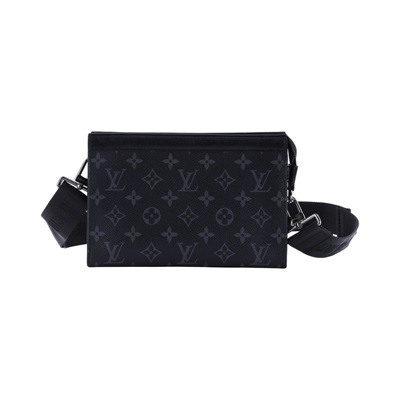 路易威登 LOUIS VUITTON Gaston 隨身錢包 肩背 Eclipse Reverse塗層帆布 黑色 M81124 晶片款  原廠盒子/防塵袋/背帶/購買證明
