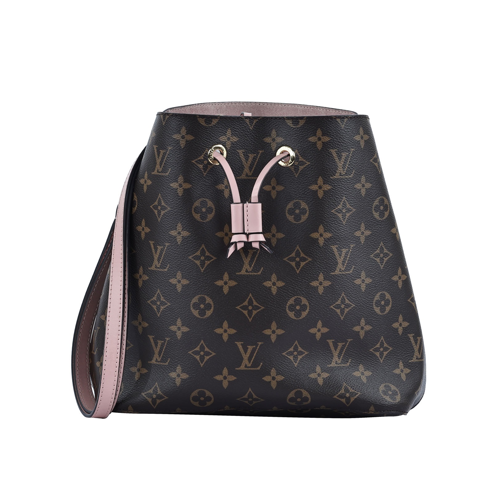 路易威登 LOUIS VUITTON NéoNoé MM 經典帆布 肩背 水桶包 粉紅色 M44022 ＜確保＞原花粉NEONOE 防塵袋