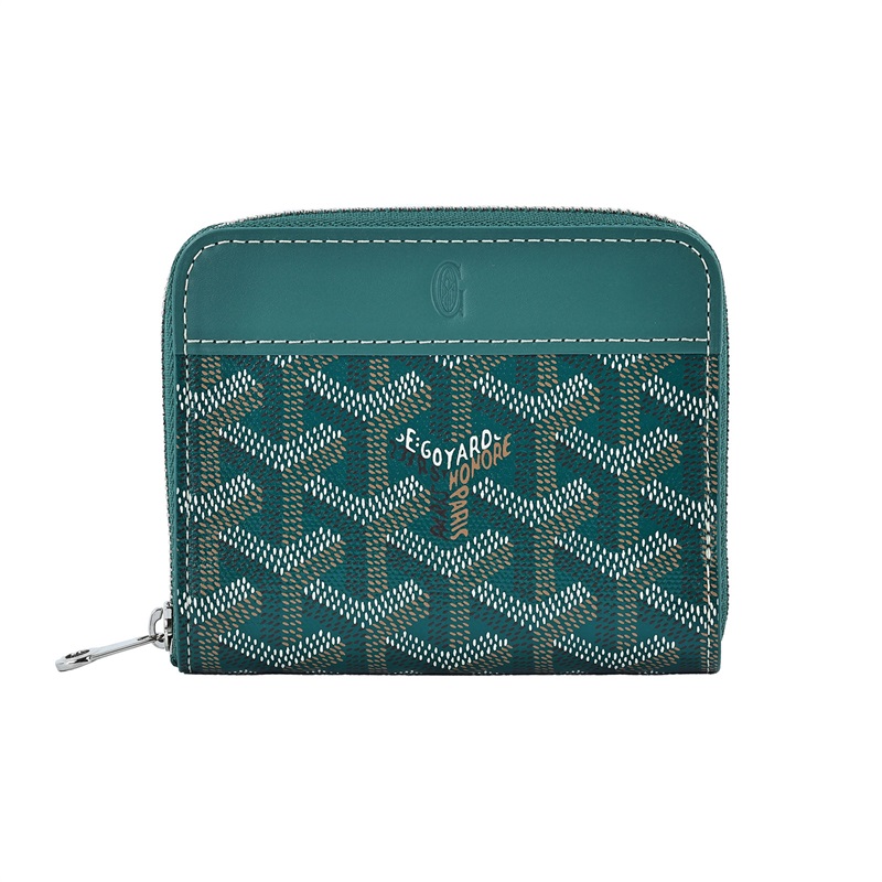 高雅德 GOYARD Matignon PM Wallet 錢包 拉鍊 短夾 MATIGNPMLTY 綠拉鍊零錢包 防塵袋/原廠盒子