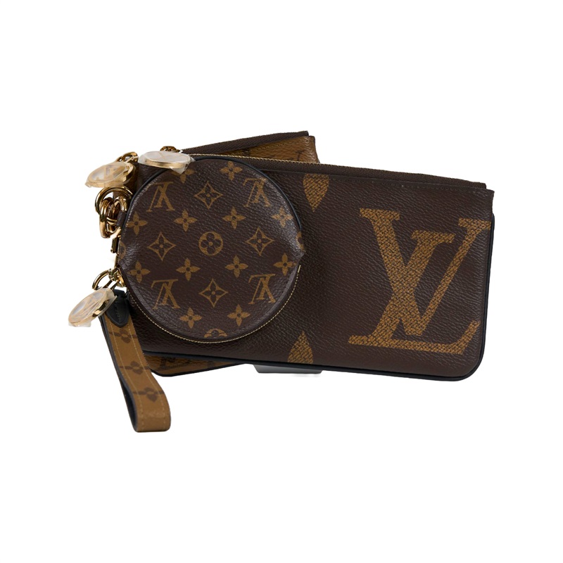 路易威登 LOUIS VUITTON Trio 經典帆布 三件組 手拿包 M68756 原花三合一手拿包/零錢包 防塵袋/原廠盒子