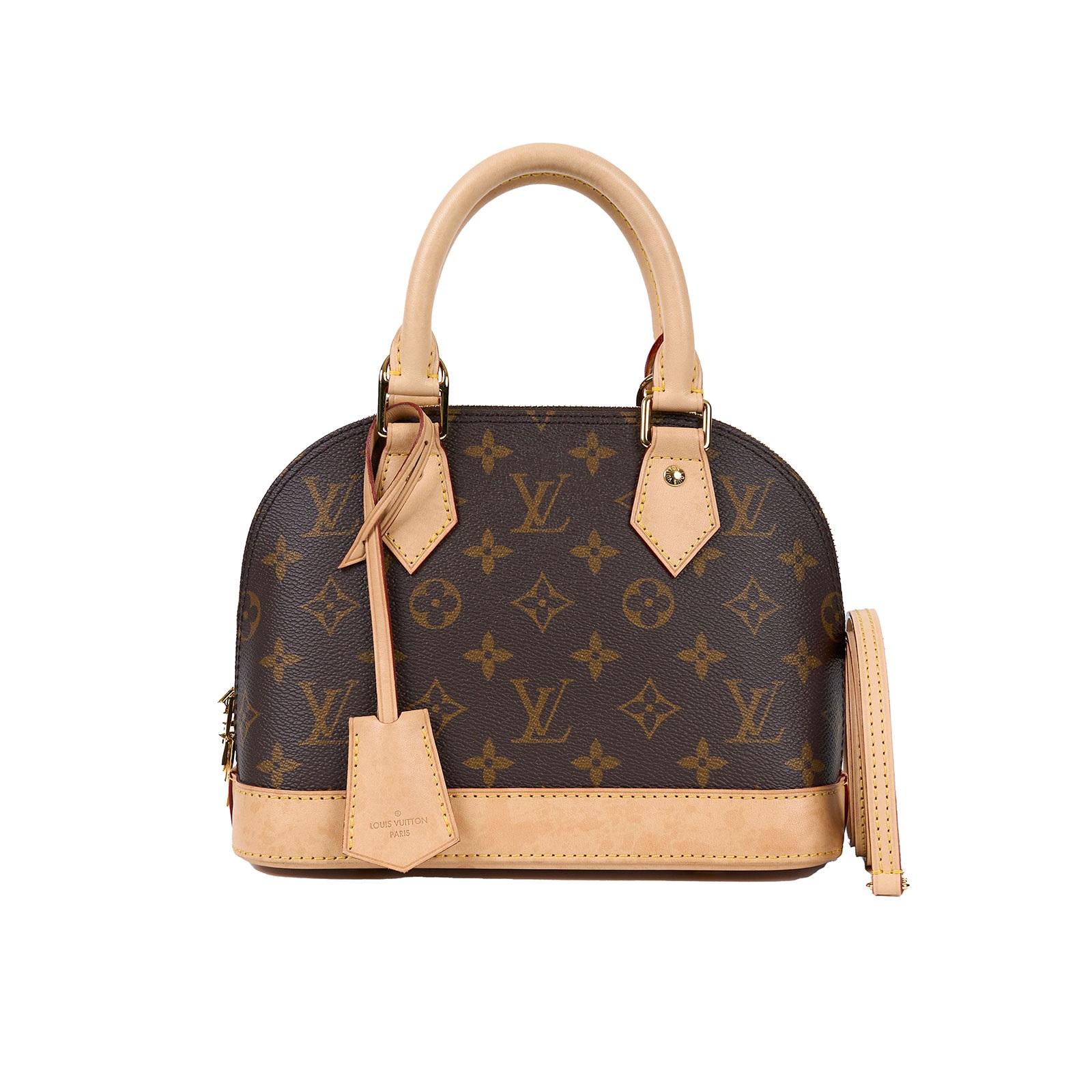 路易威登 LOUIS VUITTON Alma BB 可斜背 手提包 經典帆布 M53152 晶片款 ALMA BB 防塵袋/鎖頭/背帶