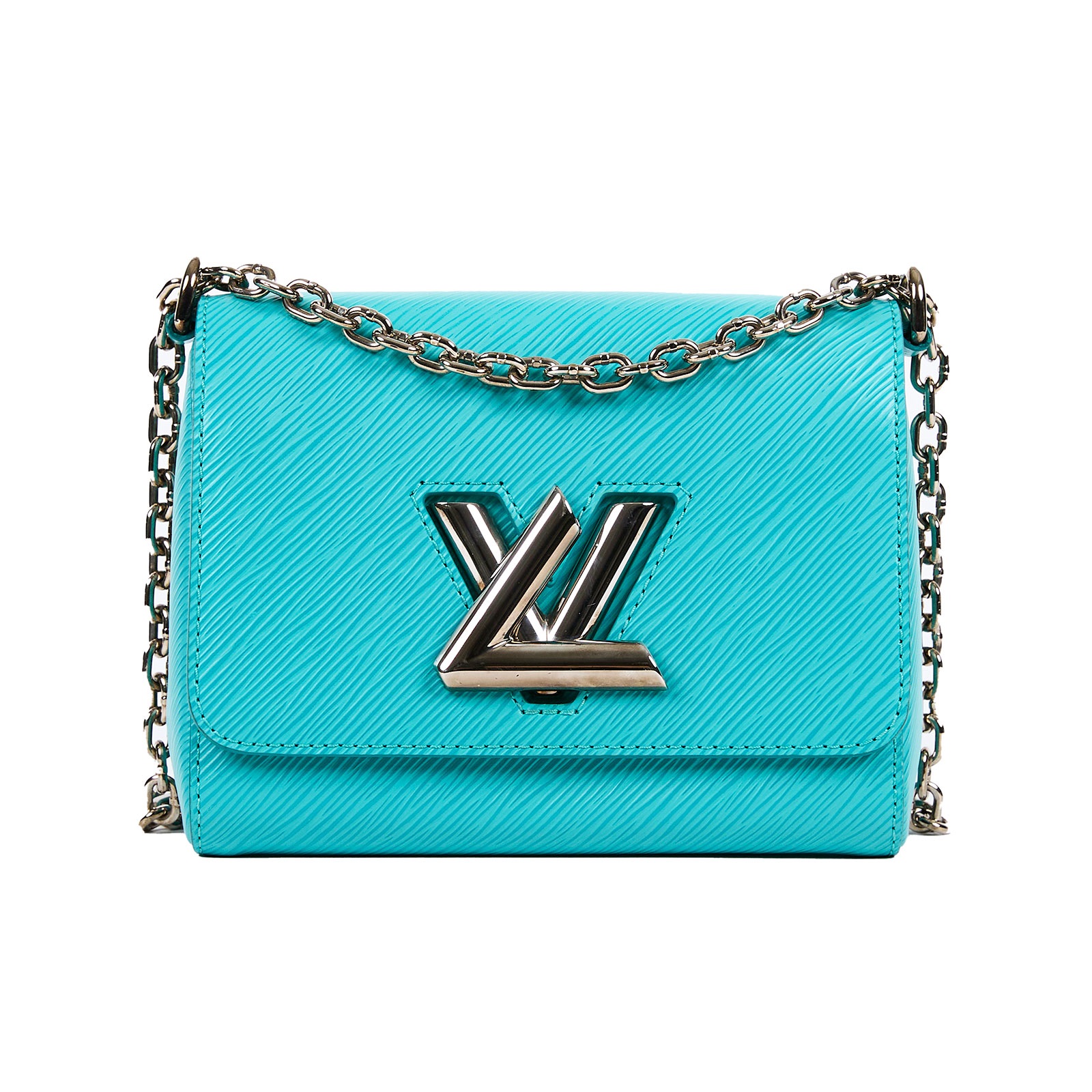 路易威登 LOUIS VUITTON Twist PM Epi粒面皮革 單肩包 粉紅色  綠松石色 TWIST PM 防塵袋/鏡子