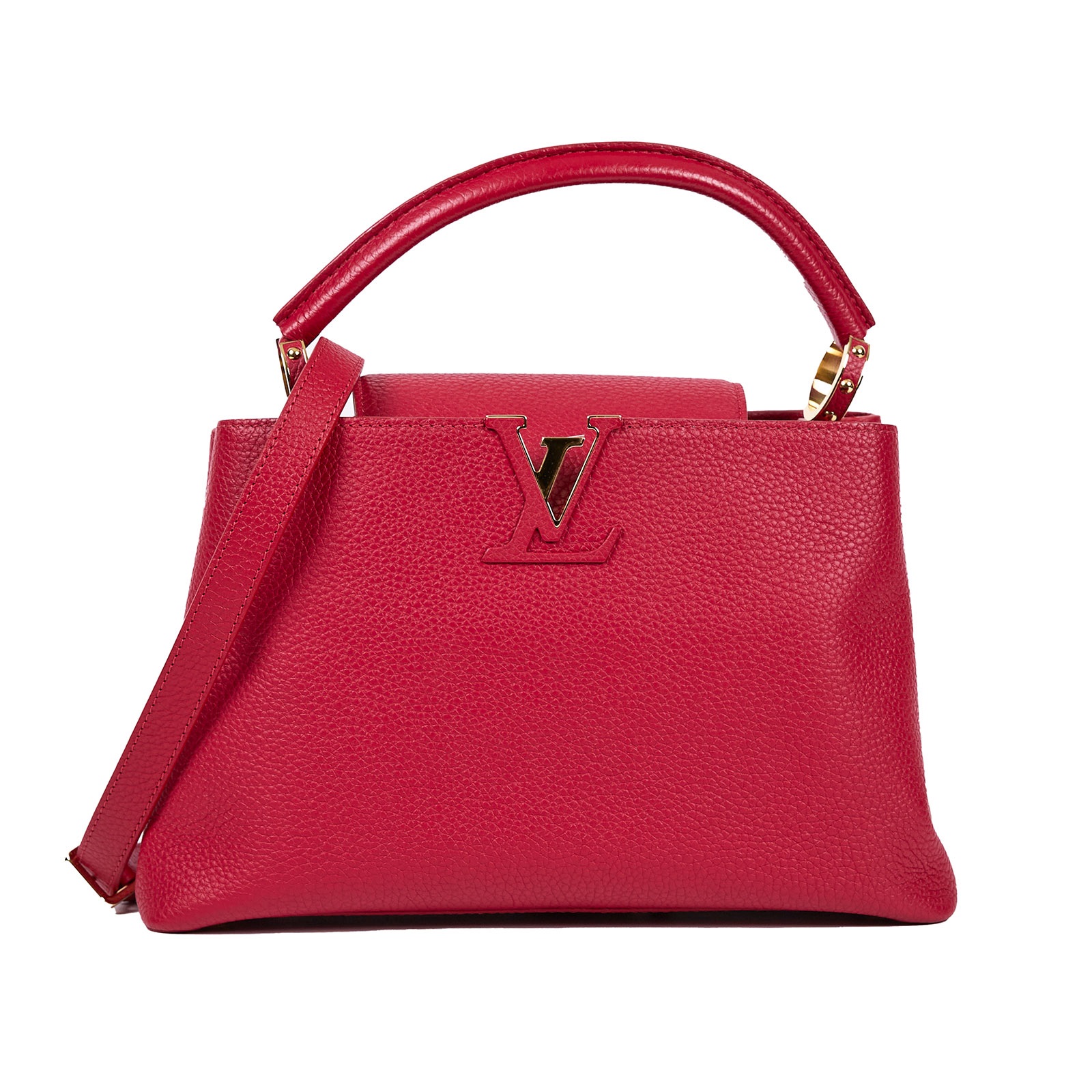 路易威登 LOUIS VUITTON Capucines PM 手提包 M42237 紅CAPUCINES MM 原廠盒子/防塵袋/背帶