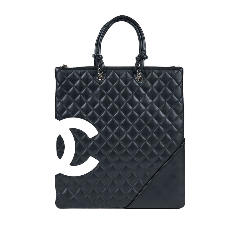 香奈兒 CHANEL Cambon Flat Tote Bag 托特包 A28126 ☆黑康朋扁形托特包 防塵袋/保證卡