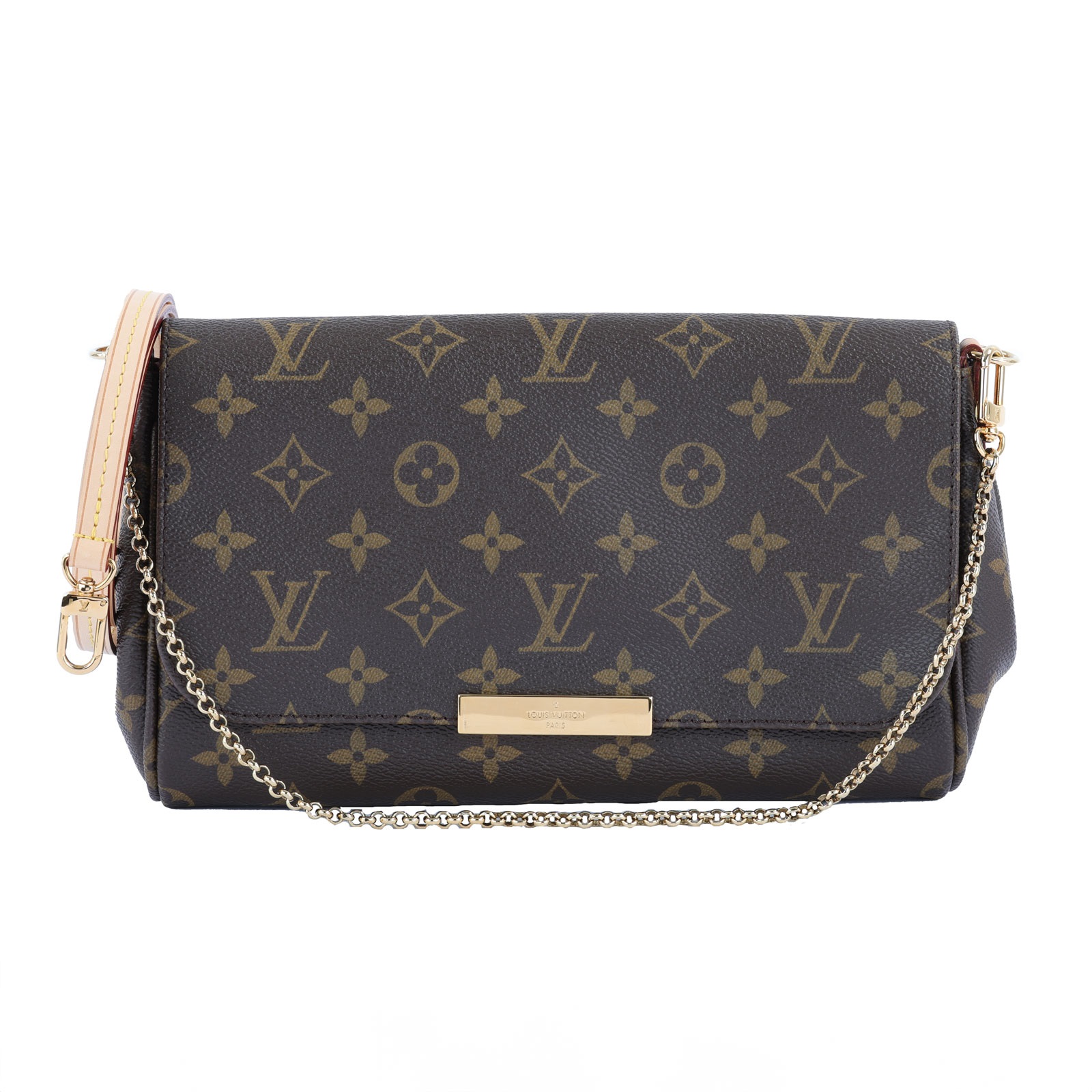 路易威登 LOUIS VUITTON Favorite MM 經典帆布 鍊條肩背包 M40718 Favorite MM原花鍊條肩背包 防塵袋/背帶