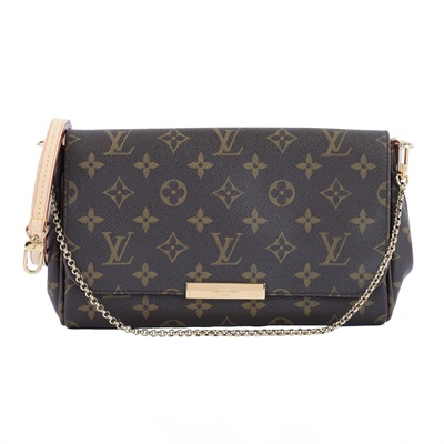 路易威登 LOUIS VUITTON Favorite MM 經典帆布 鍊條肩背包 M40718 Favorite MM原花鍊條肩背包 防塵袋/背帶