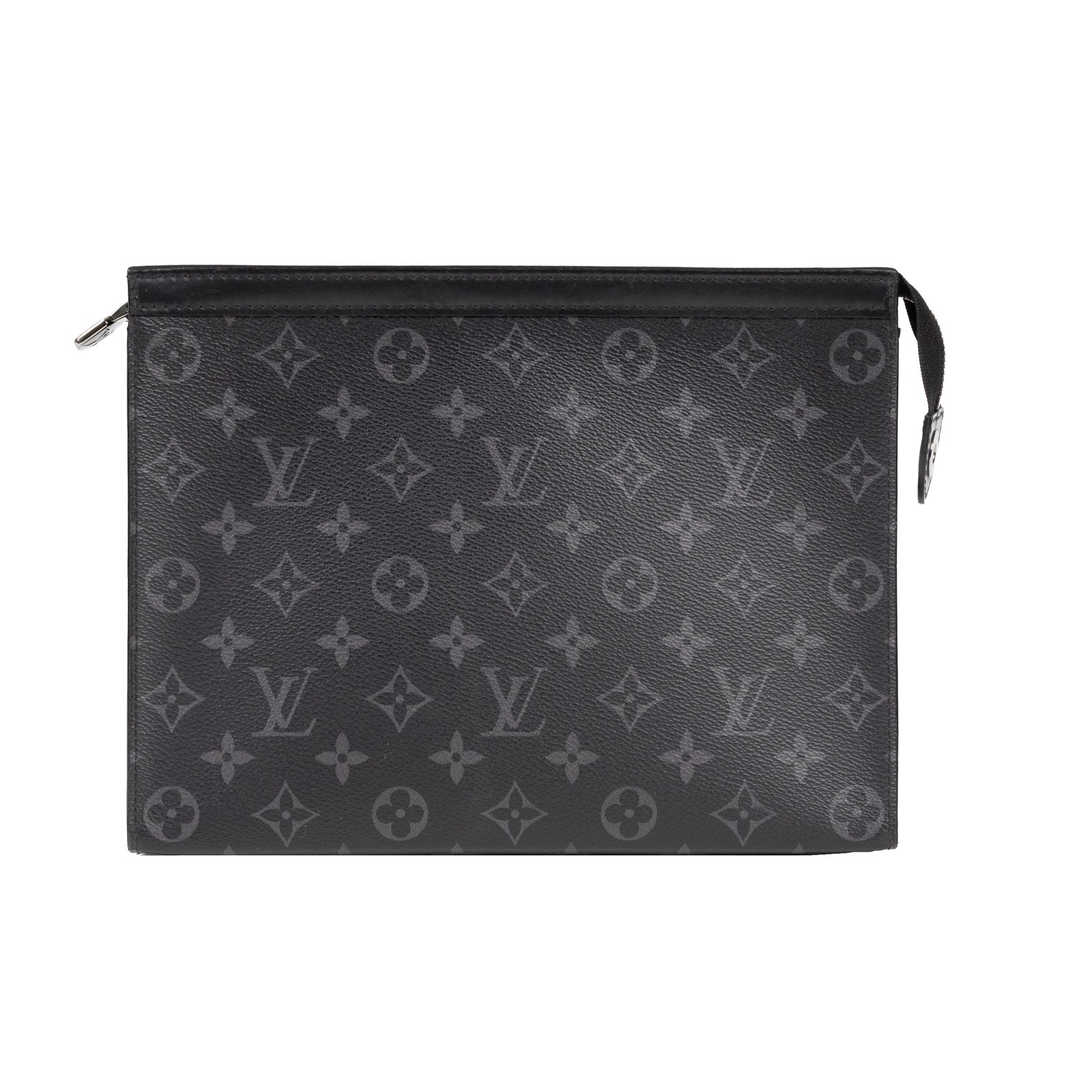 路易威登 LOUIS VUITTON Pochette Voyage MM 塗層帆布 手拿包 黑色 M61692 晶片款  原廠盒子/購買證明正本/台灣發票