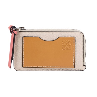 羅意威 LOEWE Coin cardholder 零錢 卡夾 C660Z40X07 焦糖拚沙色拉鍊卡夾 原廠盒子