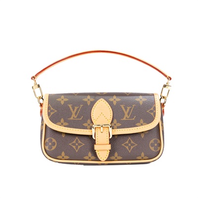 路易威登 LOUIS VUITTON Nano Diane 腋下包法棍 單肩背包 經典帆布 M83298 晶片款 原花NANO DIANE 防塵袋/背帶