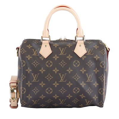 路易威登 LOUIS VUITTON Speedy Bandoulière  25 經典帆布 手提 斜背 波士頓包 M41113 晶片款  防塵袋/鎖組/購買證明正本