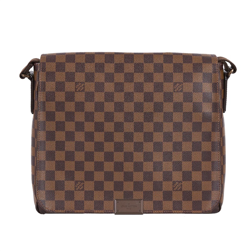 路易威登 LOUIS VUITTON District MM 肩背包 棕棋盤格 N41212 棕DAMIER側背包 防塵袋/購買證明正本