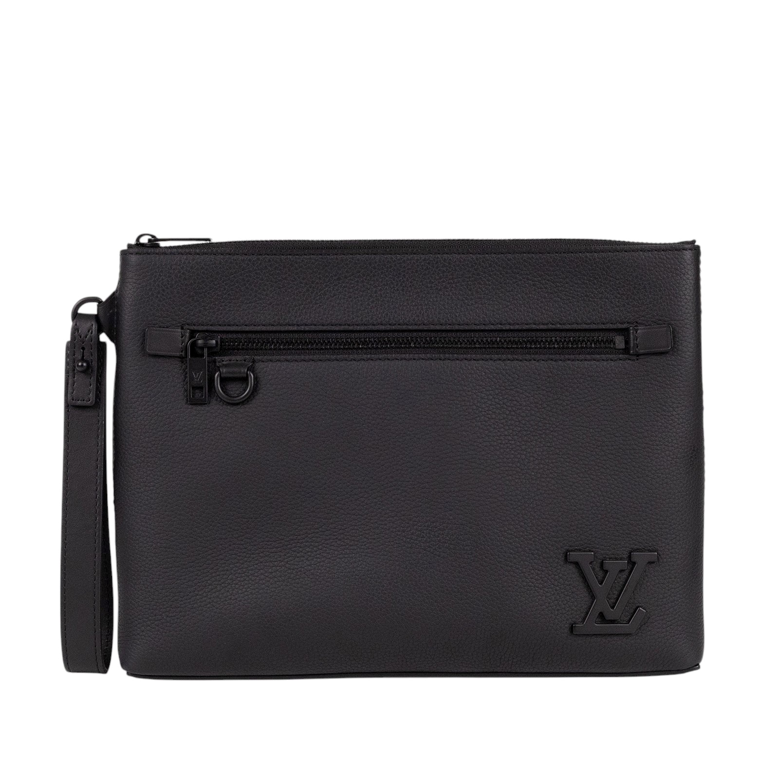 路易威登 LOUIS VUITTON Takeoff 隨身包 手拿包 小牛皮 M69837 晶片款 黑Takeoff 隨身包 原廠盒子/防塵袋