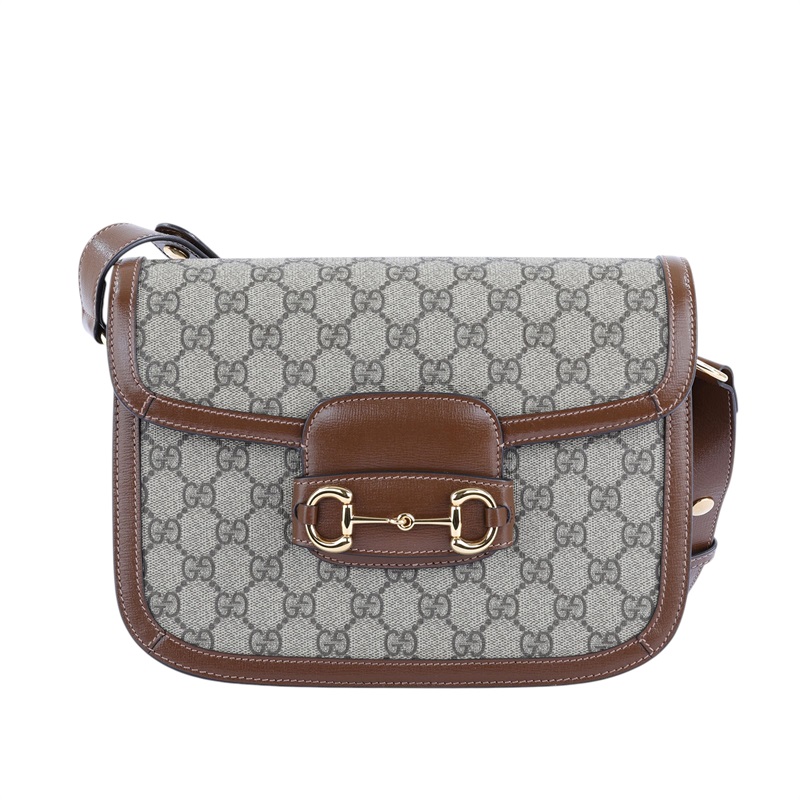 古馳 GUCCI 1955 馬銜扣 肩揹袋 602204 棕GG紋1955馬銜包 原廠盒子/防塵袋/購買證明正本