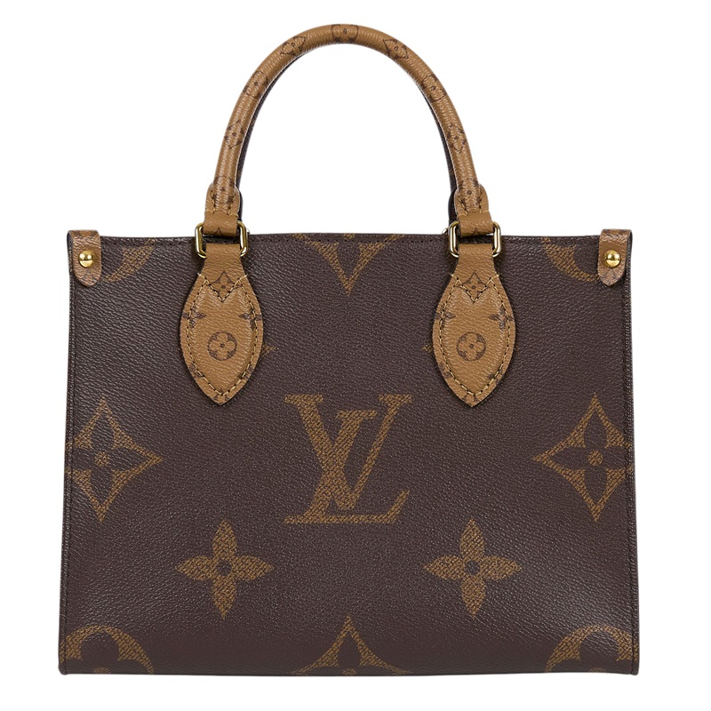 路易威登 LOUIS VUITTON OnTheGo PM 雙色帆布 手提 斜背包 M46373 晶片款  原廠盒子/防塵袋/購買證明正本/背帶