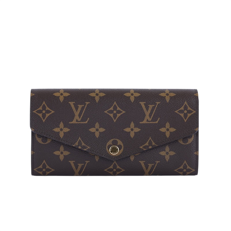 路易威登 LOUIS VUITTON Sarah 錢包 口蓋長夾 棕色 M60531 晶片款 原花SARAH 長夾 原廠盒子/防塵袋